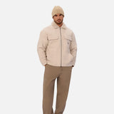 Industrie The Coleman Zip Sherpa Jacket in Oatmeal