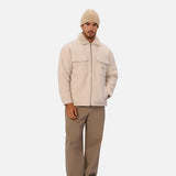 Industrie The Coleman Zip Sherpa Jacket in Oatmeal