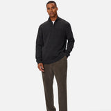 Industrie The Lakewood Zip Neck Knit Charcoal