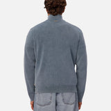 Industrie The Lakewood Zip Neck Knit in Washed Lagoon