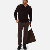 Industrie The Mallorca Pant in Dark Aubergine