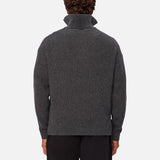 Industrie The Montreal Zip Neck Knit in Charcoal