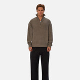 Industrie The Montreal Zip Neck Knit in Elmwood