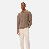 Industrie The New England Polo Knit in Walnut