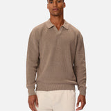 Industrie The New England Polo Knit in Walnut