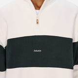 Industrie The New Luton Track Top in Off White/Rich Green