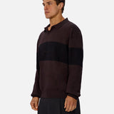 Industrie The Panelled Knit in Espresso/Black Combo
