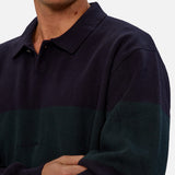 Industrie The Panelled Knit in Navy/Green Combo