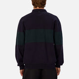 Industrie The Panelled Knit in Navy/Green Combo