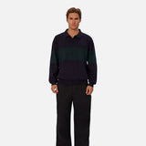 Industrie The Panelled Knit in Navy/Green Combo