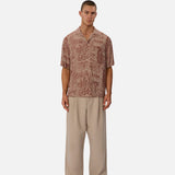 Industrie The Pasadena Short Sleeve Shirt Rust Combo