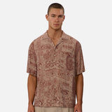 Industrie The Pasadena Short Sleeve Shirt Rust Combo