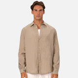 Industrie The St Martins Long Sleeve Linen Shirt Fawn