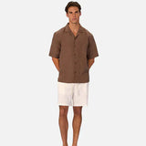 Industrie The St Martins Short Sleeve Linen Shirt Macchiato