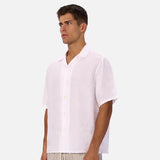Industrie The St Martins Short Sleeve Linen Shirt Winter White