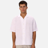 Industrie The St Martins Short Sleeve Linen Shirt Winter White