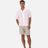 Industrie The St Martins Short Sleeve Linen Shirt Winter White