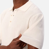 Industrie The Valencia Knitted Polo in Blanc