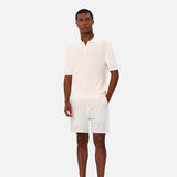 Industrie The Valencia Knitted Polo in Blanc