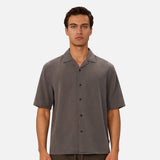 Industrie The Washed Menorca Short Sleeve Shirt Gunmetal
