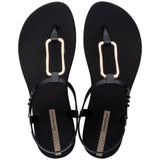 Ipanema Class Modern Sandal In Black / Gold
