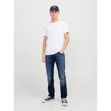 Jack & Jones 424 JJMIKE JJFOX Tapered Fit Denim Jeans In Blue
