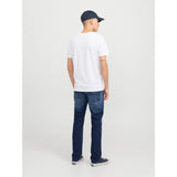 Jack & Jones 424 JJMIKE JJFOX Tapered Fit Denim Jeans In Blue