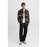 Jack & Jones Bradley Ollie Overshirt In Monks Robe Brown