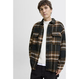 Jack & Jones Bradley Ollie Overshirt In Monks Robe Brown