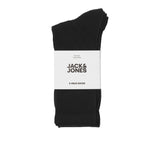 Jack & Jones Charles 3 Pack Football Socks In Black