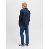 Jack & Jones Classic Comfort Fit Shirt In Navy Blazer