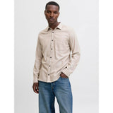 Jack & Jones Classic Comfort Fit Shirt In Oatmeal