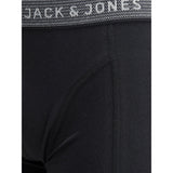 Jack & Jones Jacwaistband Boxer Shorts 3 Pack In Asphalt Black
