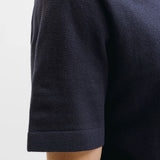Jack & Jones Knitted Polo In Blue/Night Sky