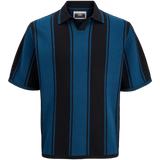 Jack & Jones Knitted Polo Mini In Black