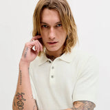 Jack & Jones Knitted Regular Fit Polo Cloud Dancer