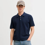 Jack & Jones Knitted Regular Polo Shirt Sky Captain