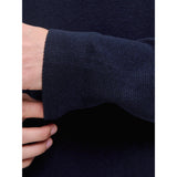 Jack & Jones Knitted Roll Neck Pullover In Naval Academy