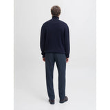 Jack & Jones Knitted Roll Neck Pullover In Naval Academy