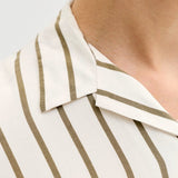Jack & Jones Loose Fit Resort Shirt In Dusty Olive