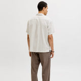 Jack & Jones Loose Fit Resort Shirt In Grey/Crockery
