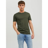 Jack & Jones Organic Basic O-neck T-shirt In Olive Night