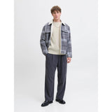 Jack & Jones Plain Knitted Pullover In Cloud Dancer