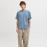 Jack & Jones Plain T-Shirt Relaxed Fit Blue Mirage