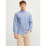 Jack & Jones Slim Fit Oxford Dress Shirt In Cashmere Blue