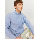 Jack & Jones Slim Fit Oxford Dress Shirt In Cashmere Blue
