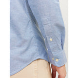 Jack & Jones Slim Fit Oxford Dress Shirt In Cashmere Blue