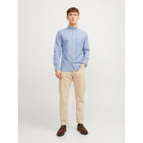Jack & Jones Slim Fit Oxford Dress Shirt In Cashmere Blue