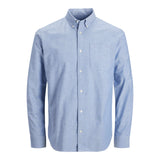 Jack & Jones Slim Fit Oxford Dress Shirt In Cashmere Blue