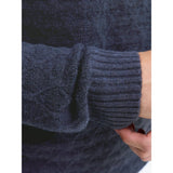 Jack & Jones Structure Knit Pullover In Night Sky